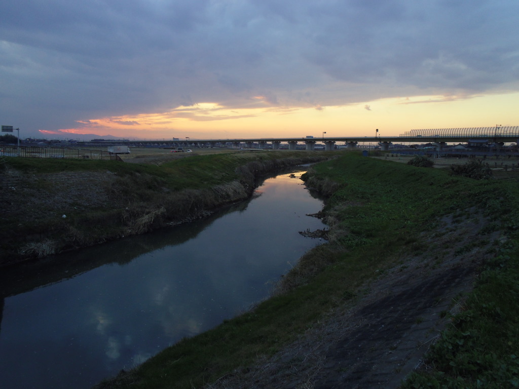 2017/02/25_野通川の夕暮れ