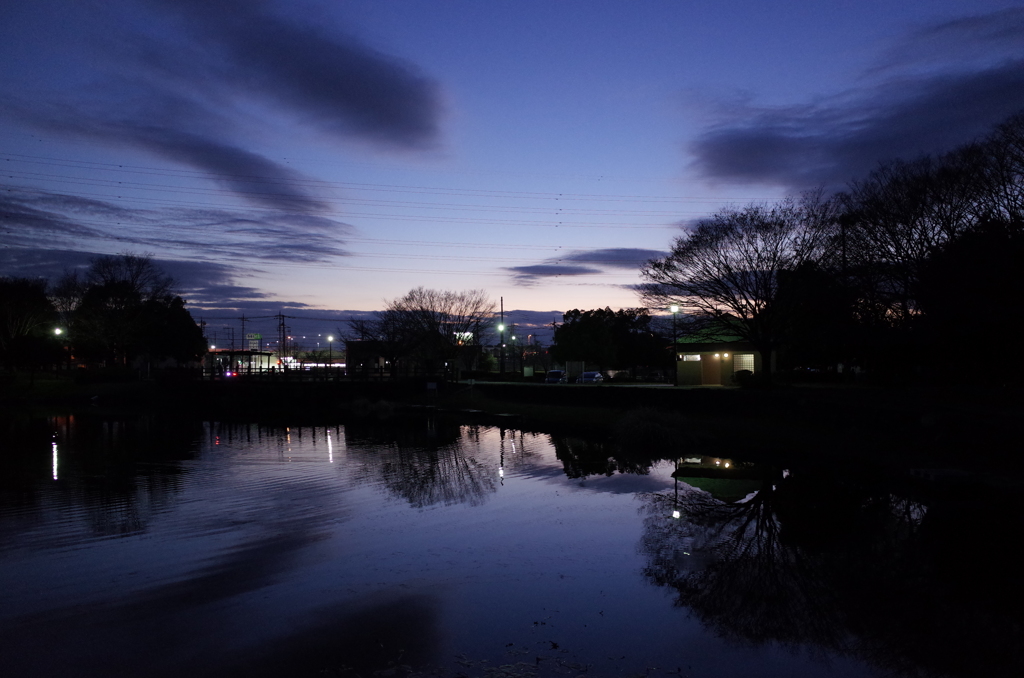 2015/12/30_西城沼公園の夕暮れ