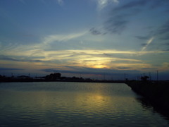 2016/07/24_溜め池の夕暮れ