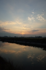 2014/10/25_見沼代用水の夕暮れ