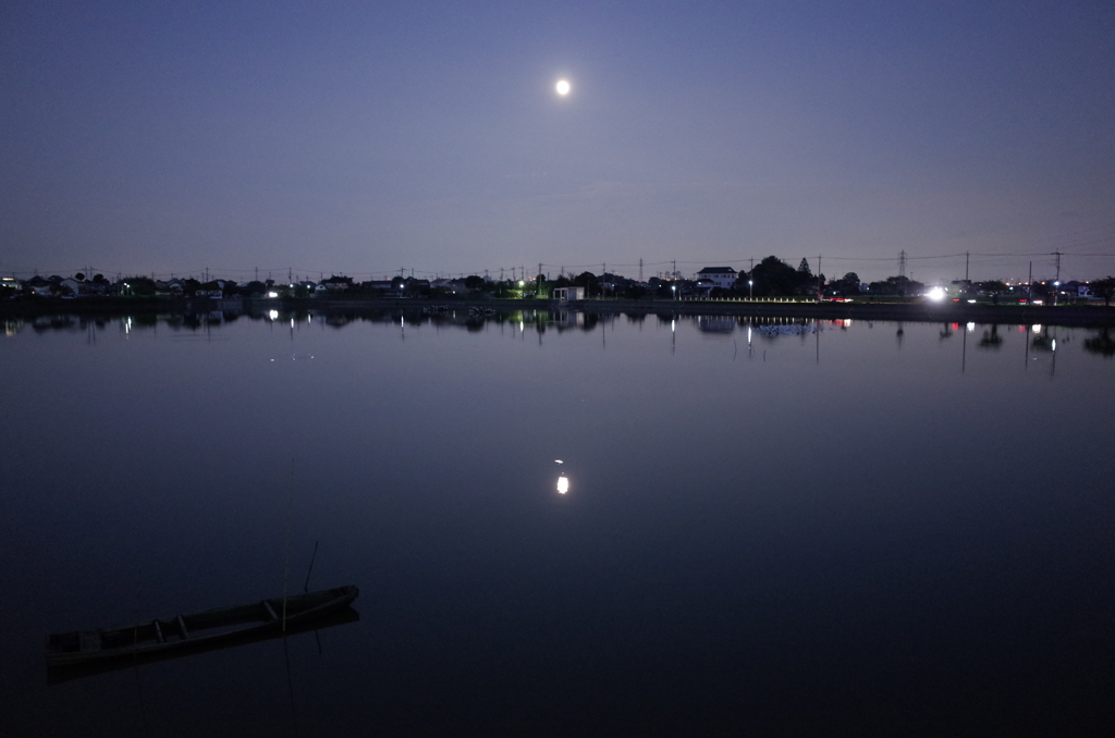 2015/09/27_伊佐沼の月夜