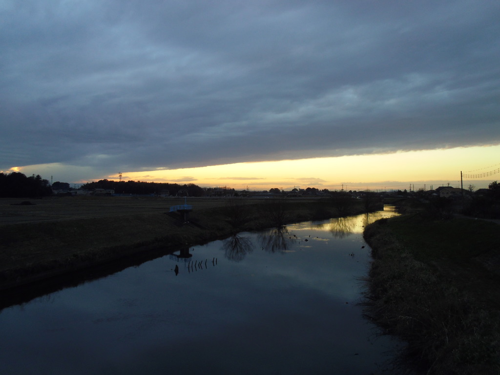 2017/02/18_元荒川の夕暮れ