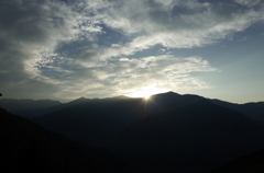 2014/10/11_奥秩父の夕暮れ（大血川林道からの眺め）