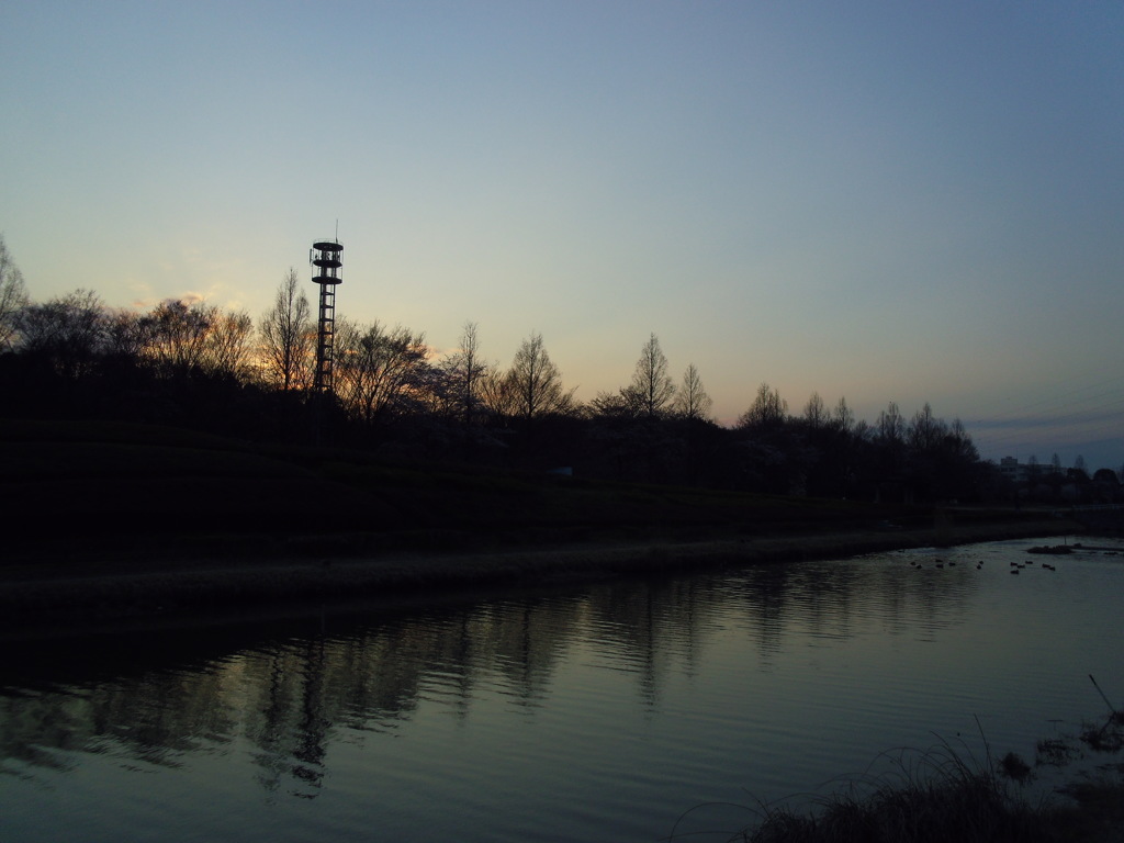 2017/04/02_花の丘農林公苑の夕暮れ