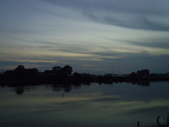 2016/10/16_溜め池の夕暮れ