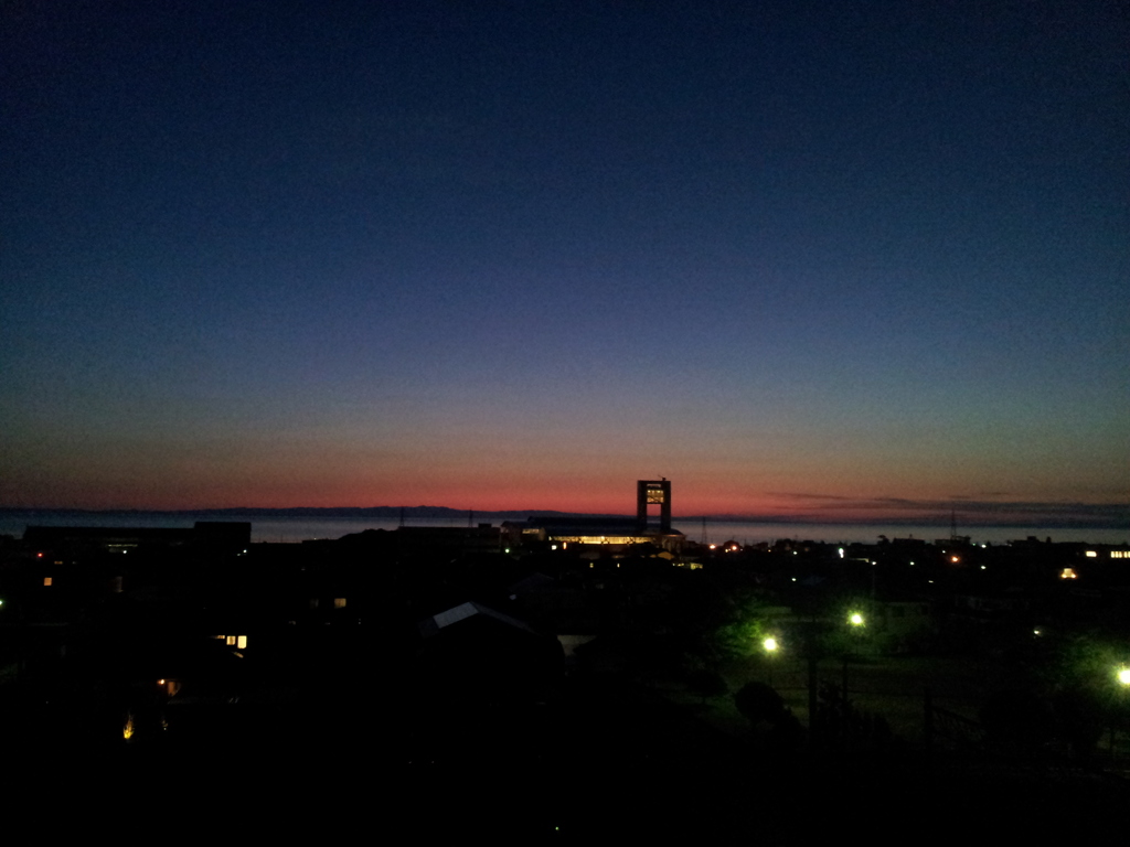 2017/06/14_宿から富山湾の夕暮れを望む
