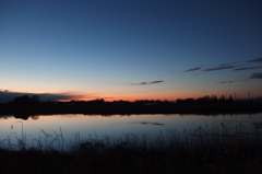 2016/02/07_溜め池の夕暮れ