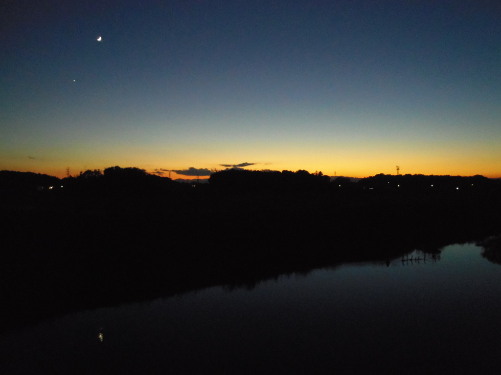 2016/11/03_元荒川の夕暮れ