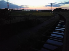 2016/11/06_用水路の夕暮れ