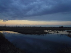 2017/02/25_溜め池の夕暮れ