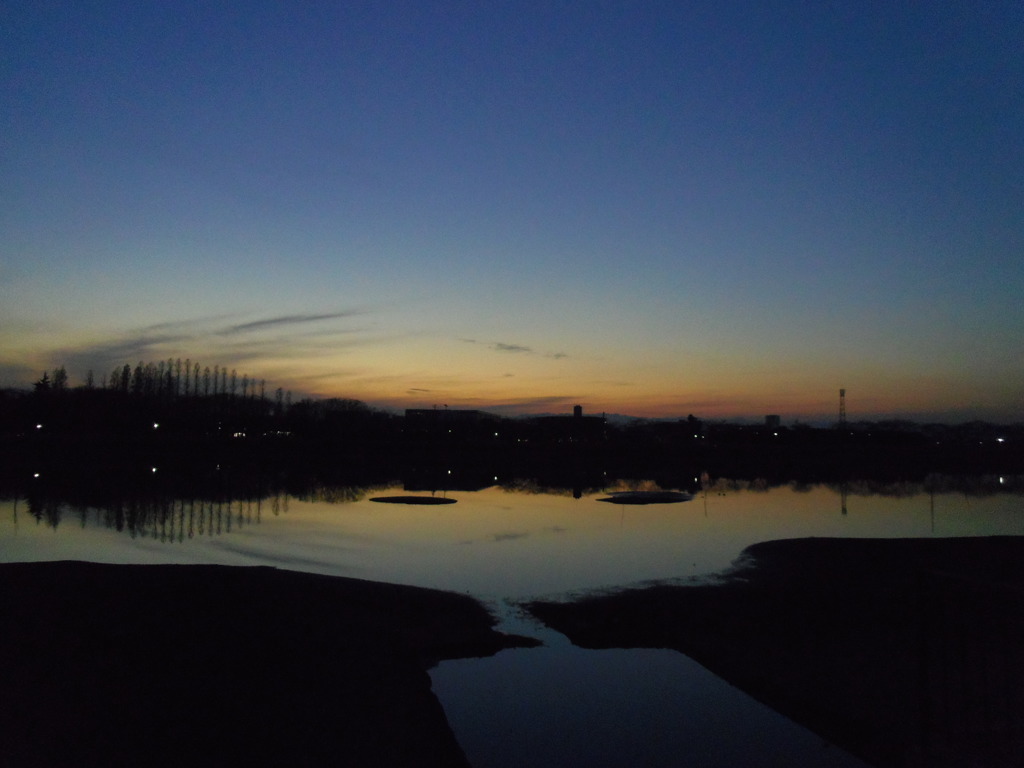 2017/01/07_伊佐沼の夕暮れ