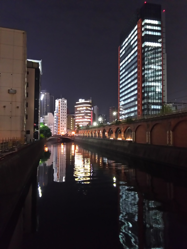 2016/10/31_昌平橋から神田川の夜景（没カット）