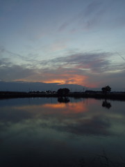 2016/10/30_溜め池の夕暮れ