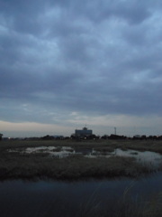 2017/02/25_溜め池の夕暮れ