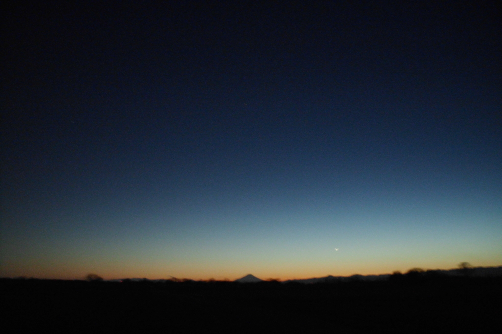 2015/01/03_夕暮れの富士山