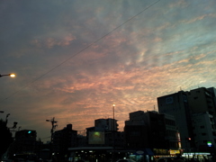 2017/10/27_恵美須交差点の夕暮れ