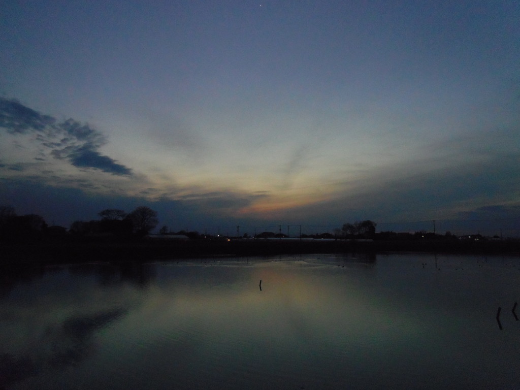 2017/02/26_溜め池の夕暮れ