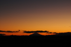 2015/01/31_夕暮れの富士山