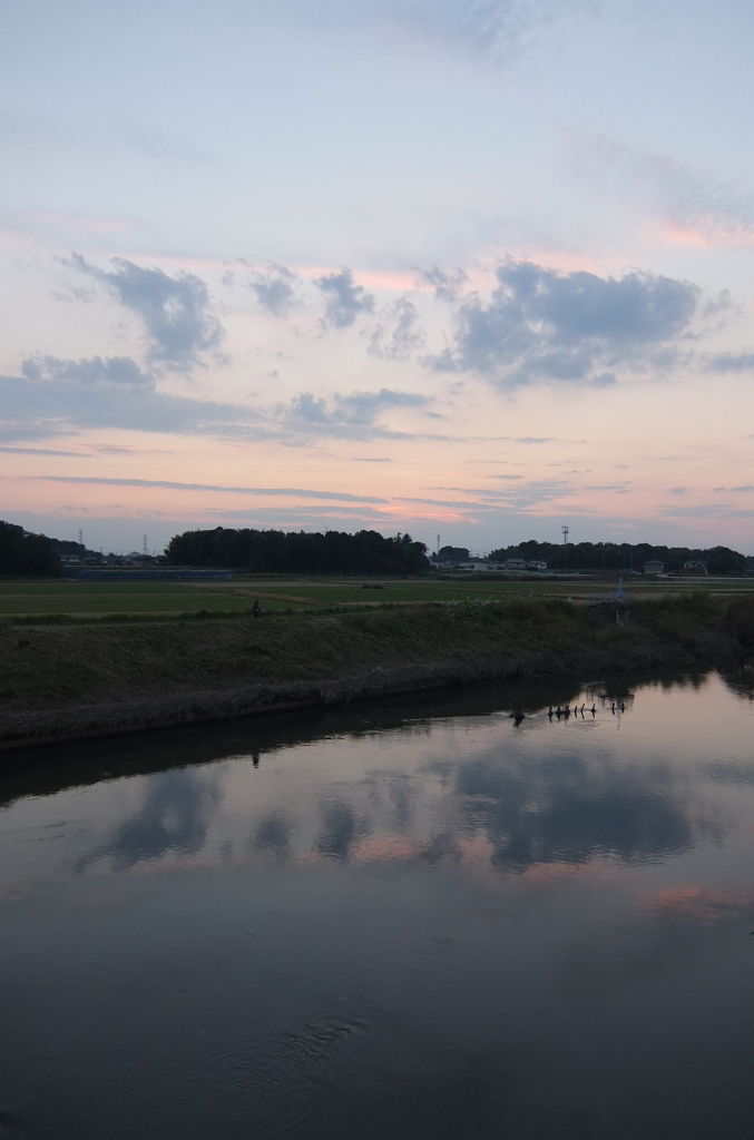 2014/10/19_元荒川の夕暮れ