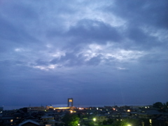 2017/08/10_宿から富山湾の夕暮れを望む