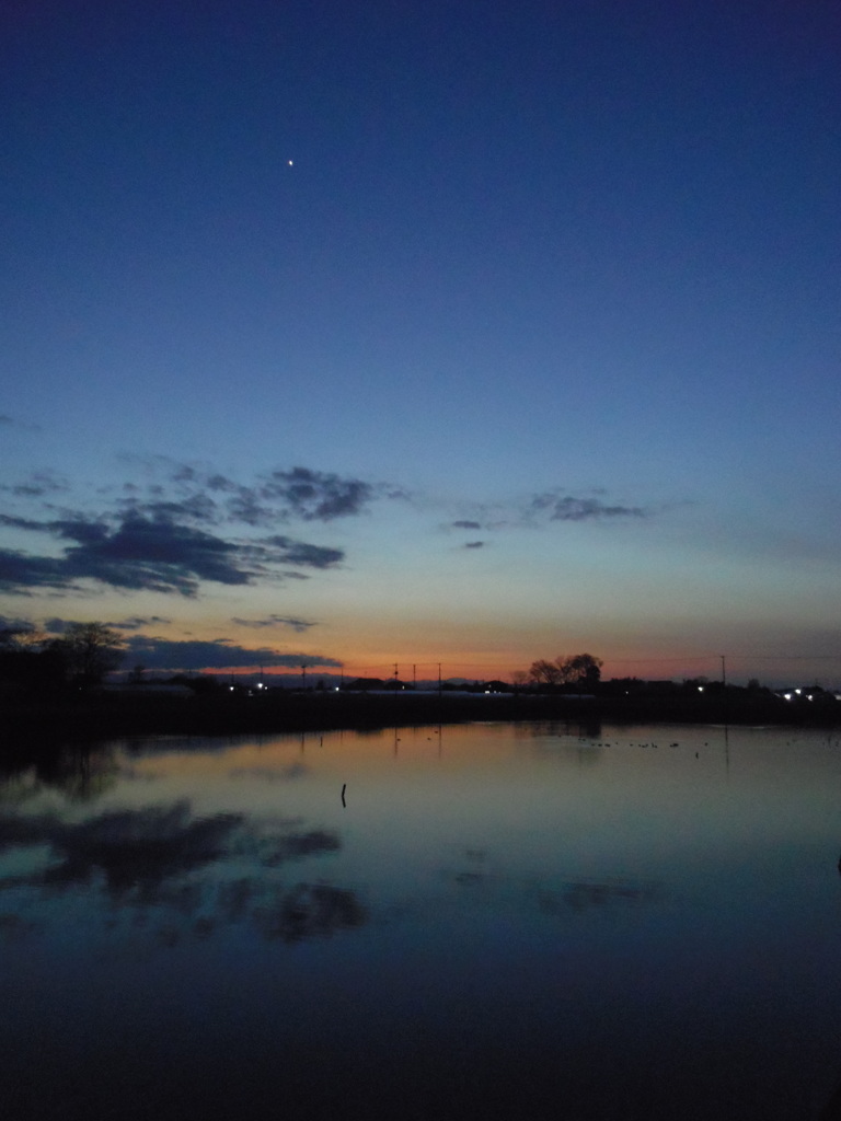 2017/02/19_溜め池の夕暮れ