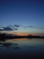 2017/02/19_溜め池の夕暮れ
