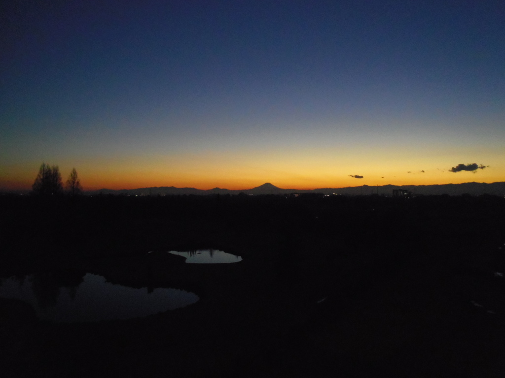 2016/12/29_荒川河川敷の夕暮れ