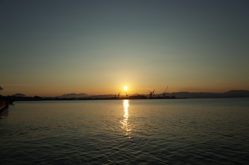 2016/08/12_函館湾の夕日