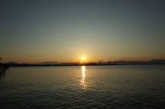 2016/08/12_函館湾の夕日