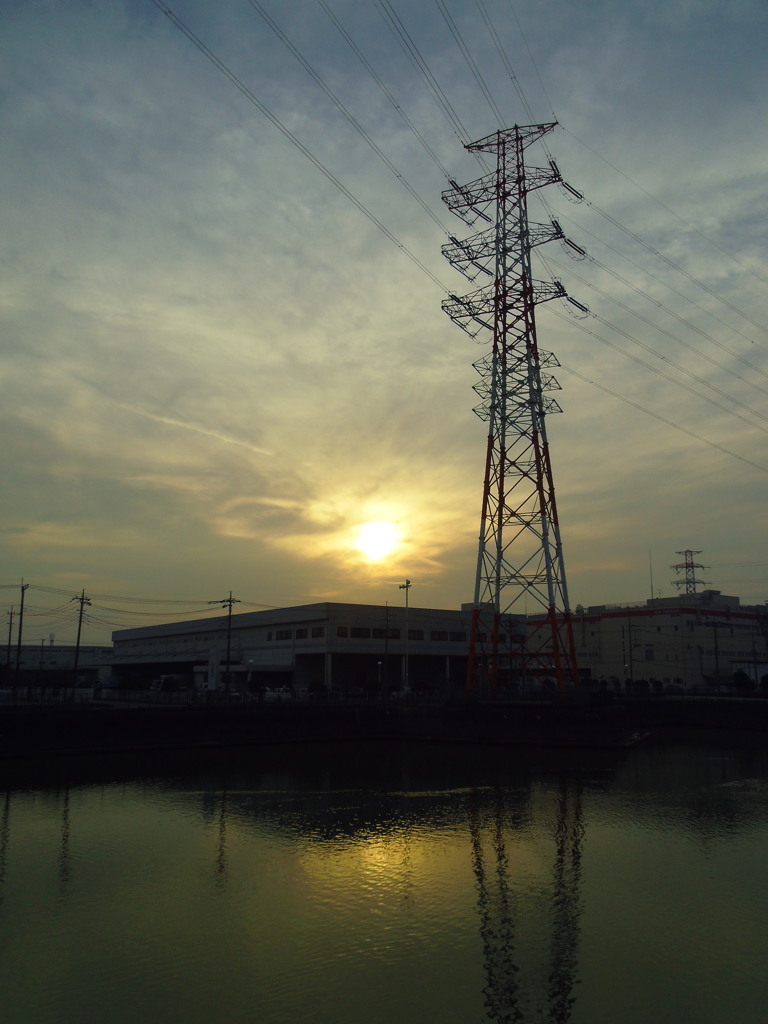 2017/01/29_溜め池の夕暮れ