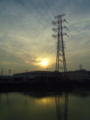 2017/01/29_溜め池の夕暮れ