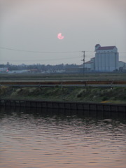 2017/03/19_溜め池の夕日