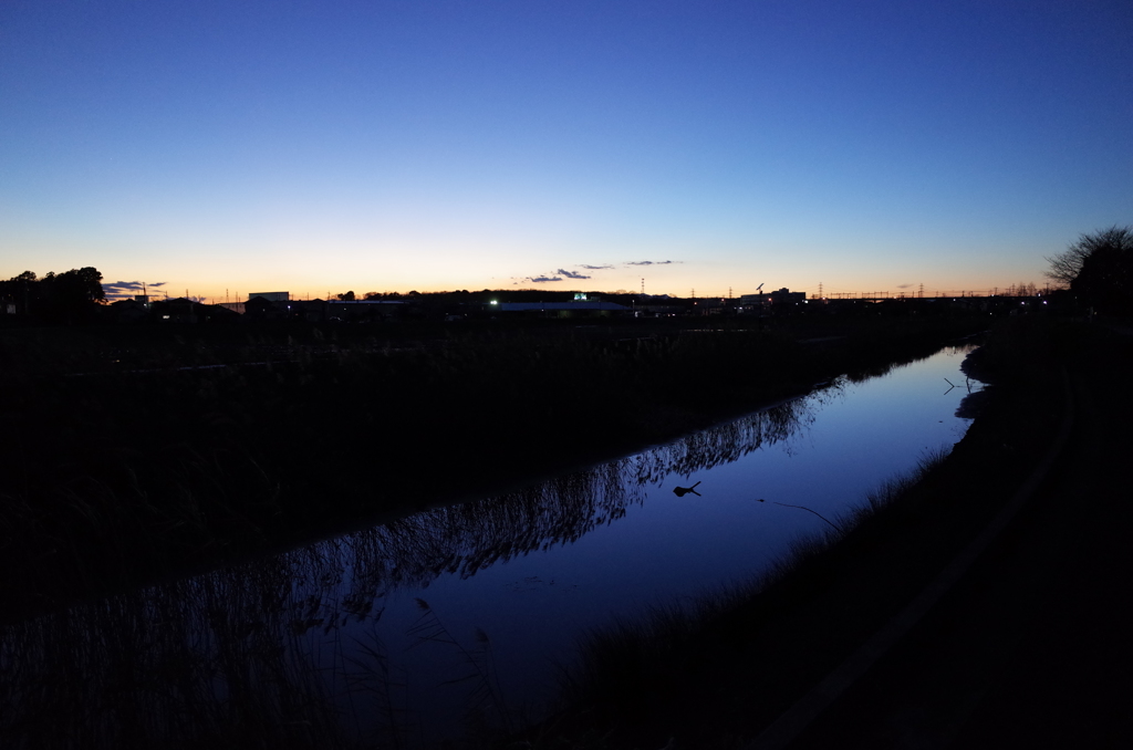 2015/12/29_綾瀬川の夕暮れ