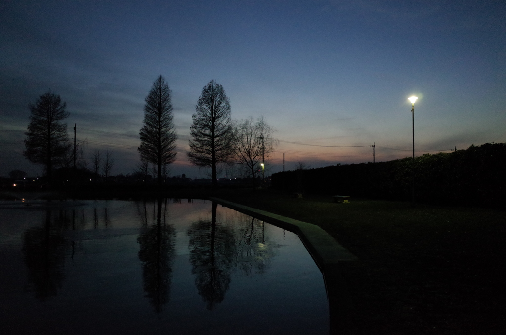 2014/12/28_川里中央公園の夕暮れ