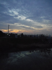 2017/01/29_原市沼川の夕暮れ