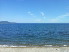 2016/08/14_函館本線 小樽〜札幌の車窓から石狩湾を望む