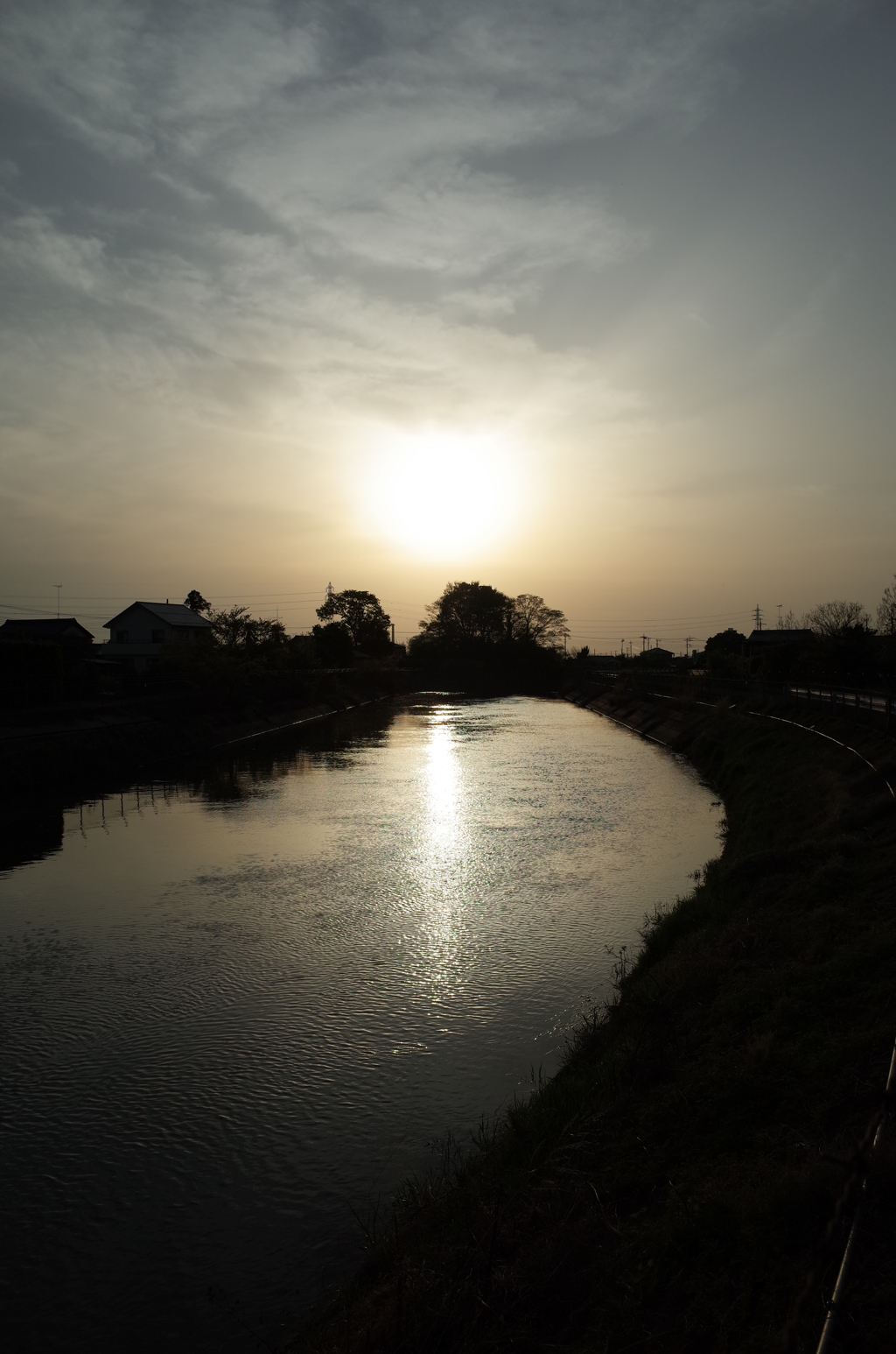 2015/04/18_見沼代用水の夕暮れ