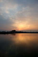 2016/04/16_溜め池の夕暮れ