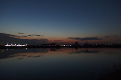 2016/01/11_溜め池の夕暮れ