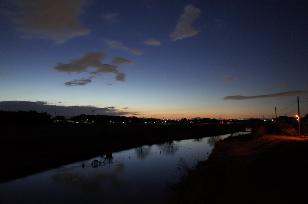 2016/02/07_元荒川の夕暮れ