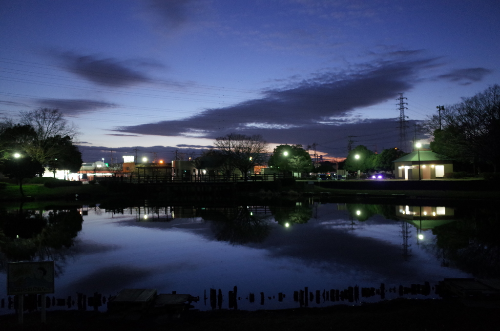 2015/12/30_西城沼公園の夕暮れ