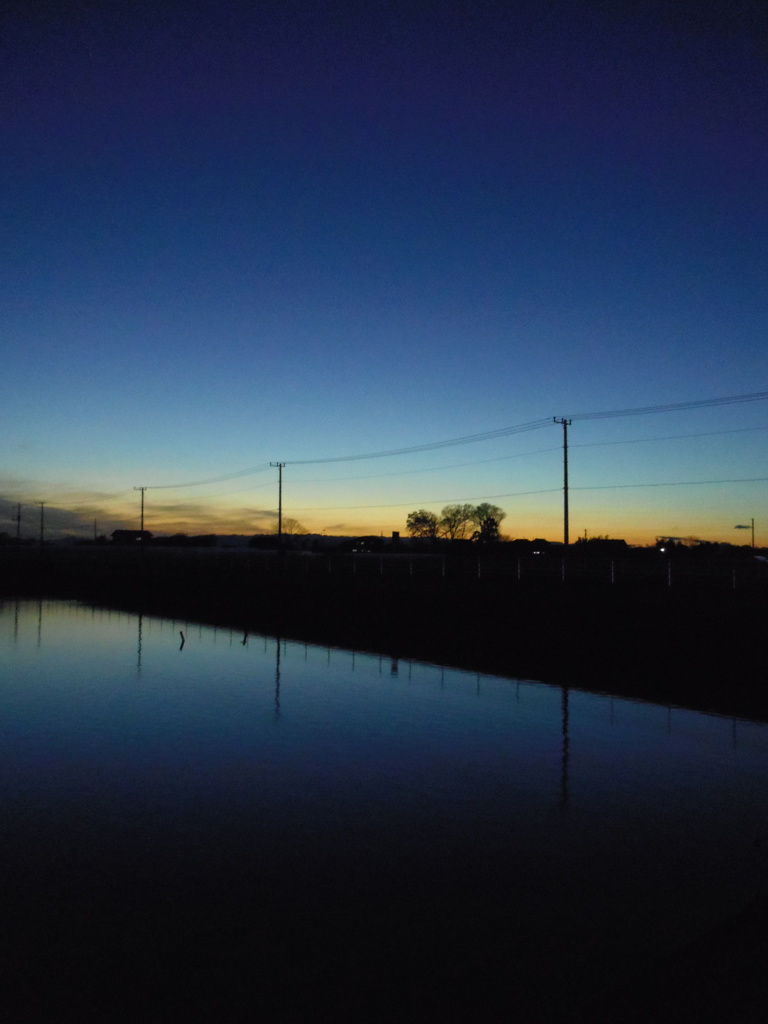 2016/12/24_溜め池の夕暮れ
