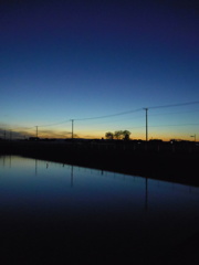 2016/12/24_溜め池の夕暮れ