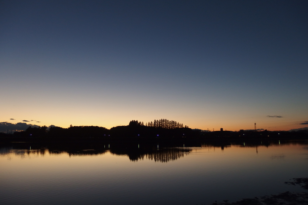 2015/11/15_伊佐沼の夕暮れ