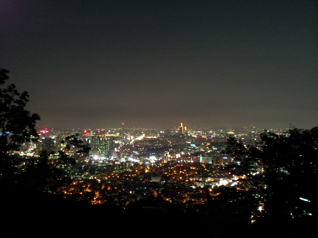 2017/06/17_南山公園からソウル市街の夜景を望む