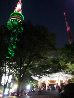 2017/06/17_夜のNソウルタワーの下に到着