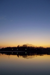 2015/12/20_伊佐沼の夕暮れ