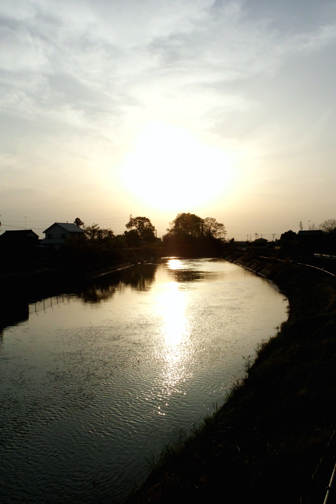 2015/04/18_見沼代用水の夕暮れ