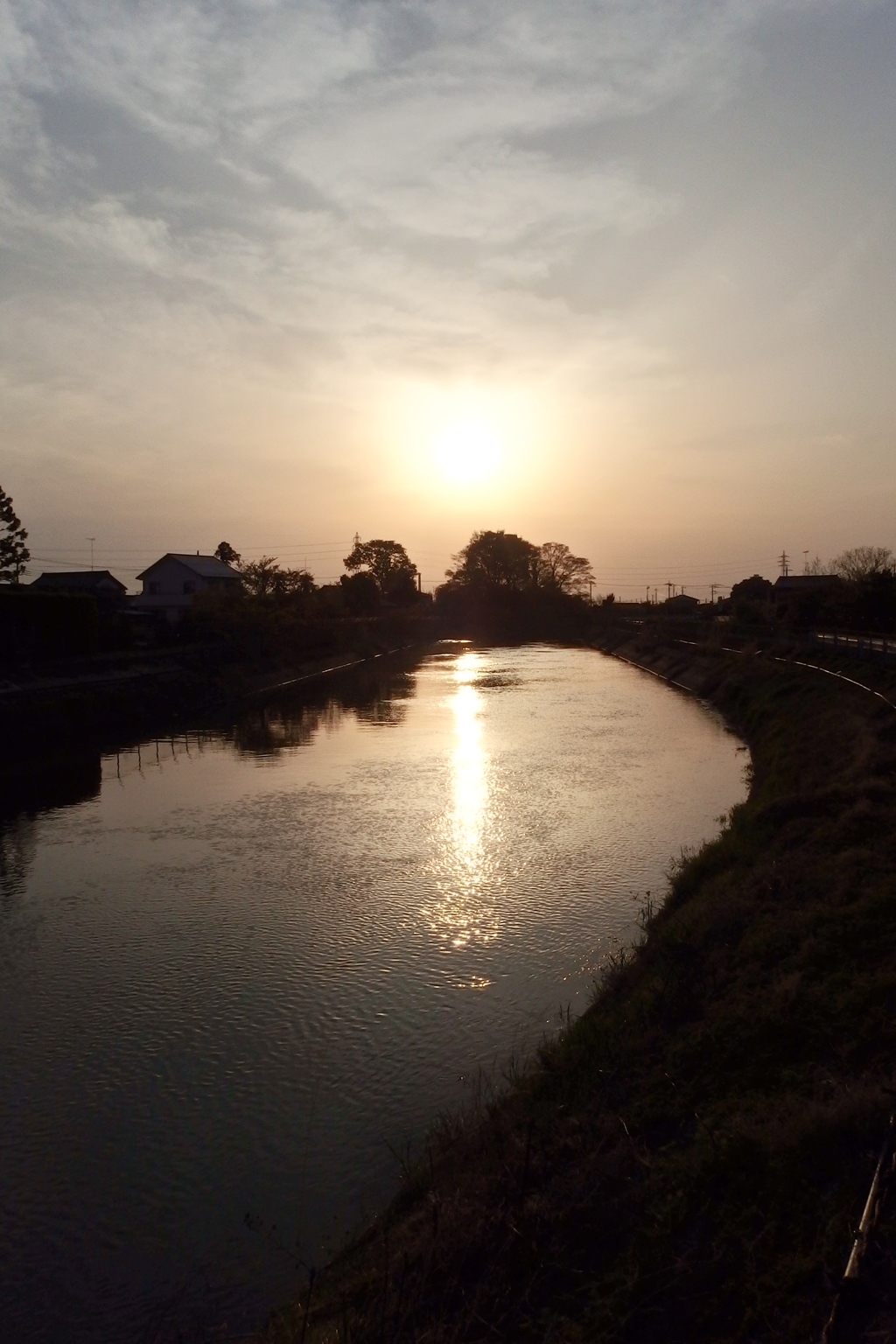 2015/04/18_見沼代用水の夕暮れ