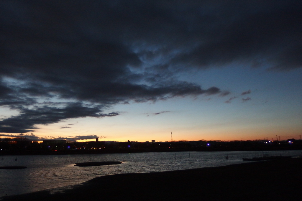 2015/12/27_伊佐沼の夕暮れ